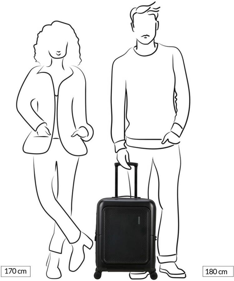 American Tourister trolley Dashpop 55 cm. Expandable geel