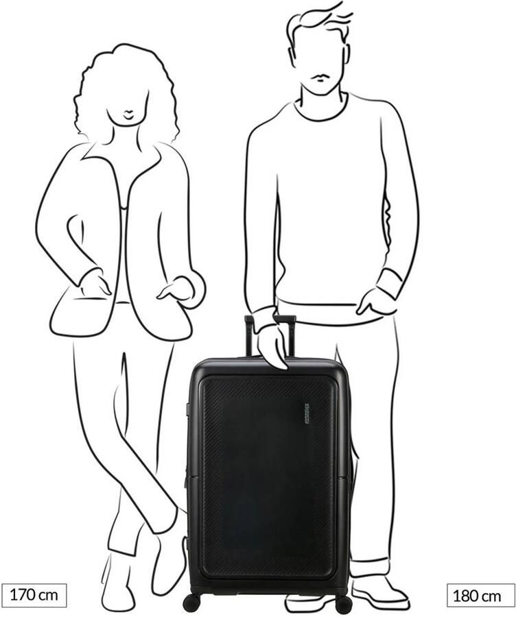 American Tourister Hardshell-trolley DASHPOP 77 Grote koffer reisbagage TSA-cijfer slot incheckbagage