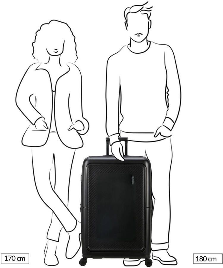 American Tourister Hardshell-trolley DASHPOP 77 Grote koffer reisbagage TSA-cijfer slot incheckbagage