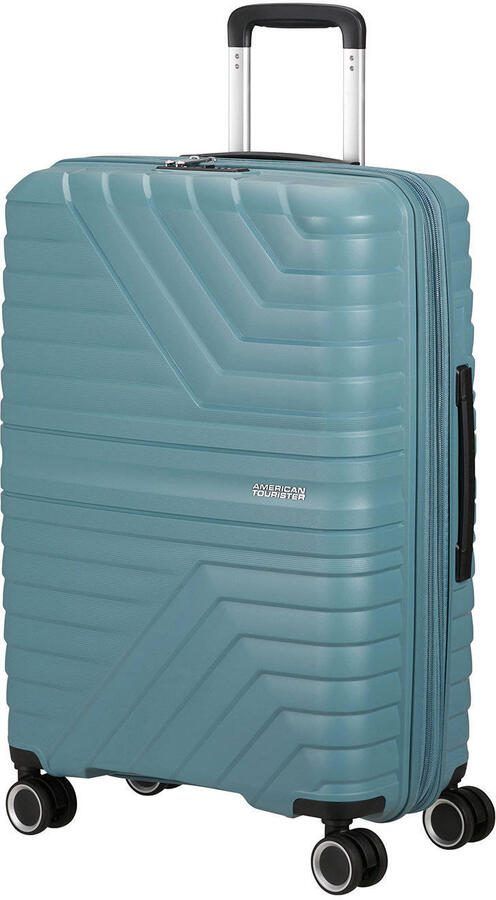 American Tourister trolley Flytwist 67 cm. Expandable blauw