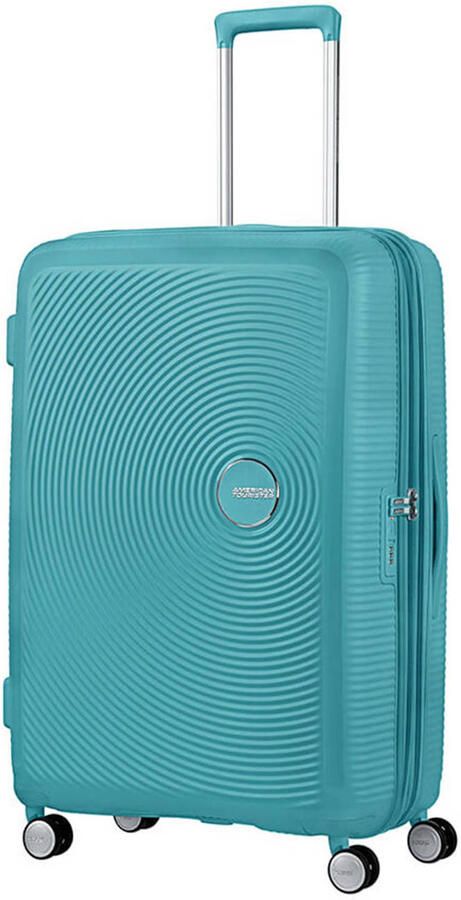 American Tourister Heldere Blauwe Uitbreidbare Trolley (4 Wielen) Blue Unisex