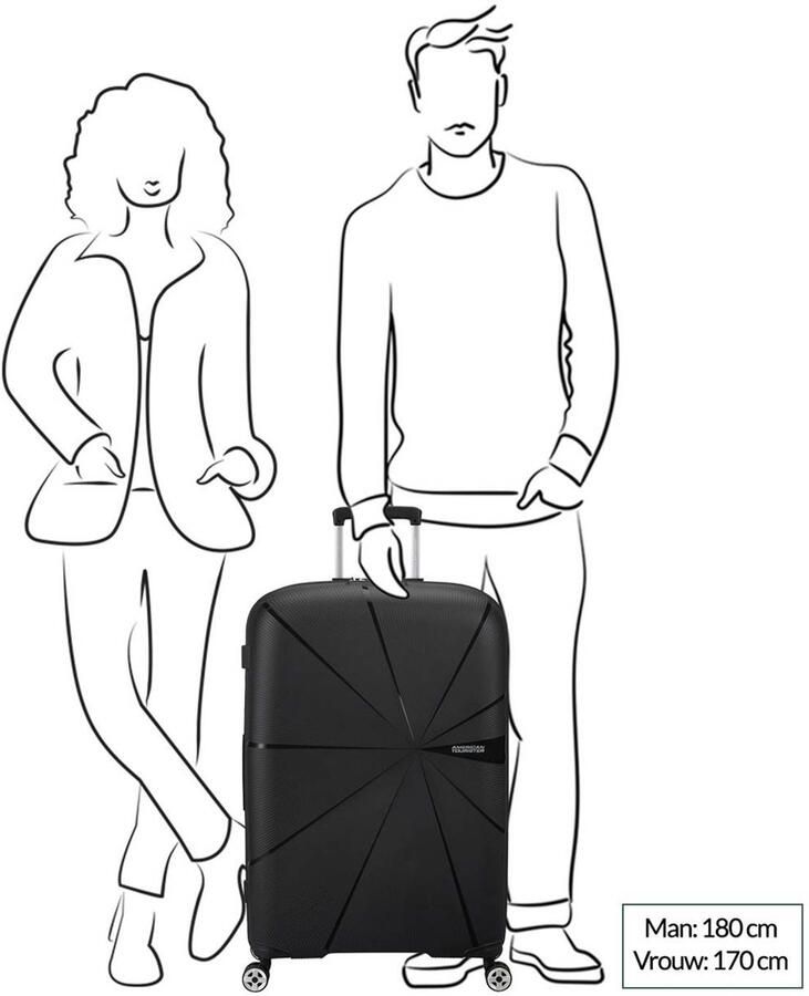 American Tourister trolley Starvibe 77 cm. Expandable lila