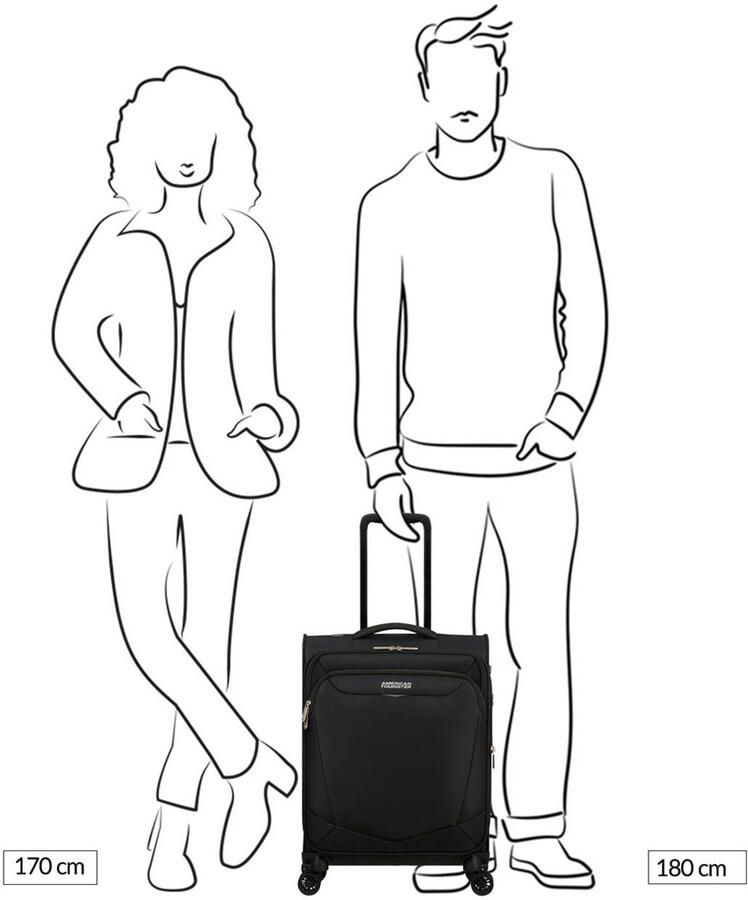 American Tourister trolley Summerride 55 cm. Expandable zwart - Foto 2