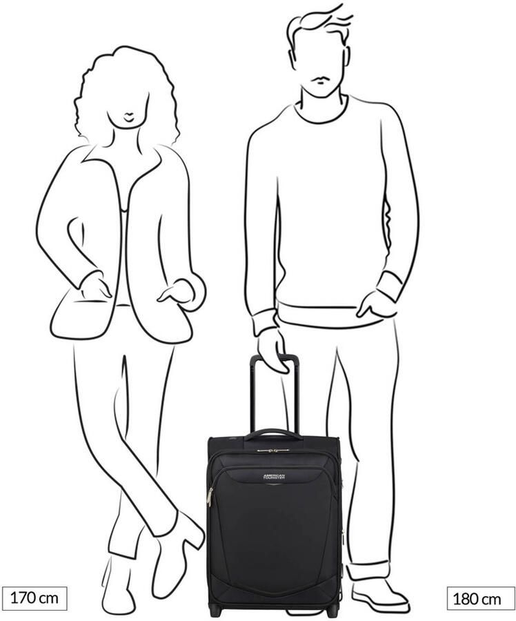 American Tourister trolley Summerride 55 cm. Expandable zwart - Foto 2