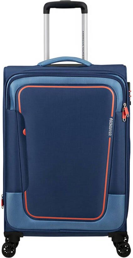 American Tourister trolley Pulsonic 68 cm. Expandable donkerblauw