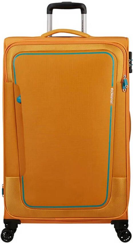 American Tourister trolley Pulsonic 81 cm. Expandable geel