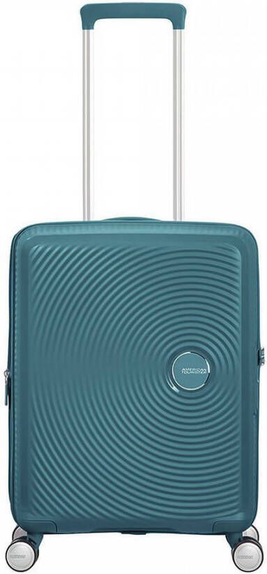 American Tourister trolley Soundbox Spinner 55 cm. Expandable donkergroen