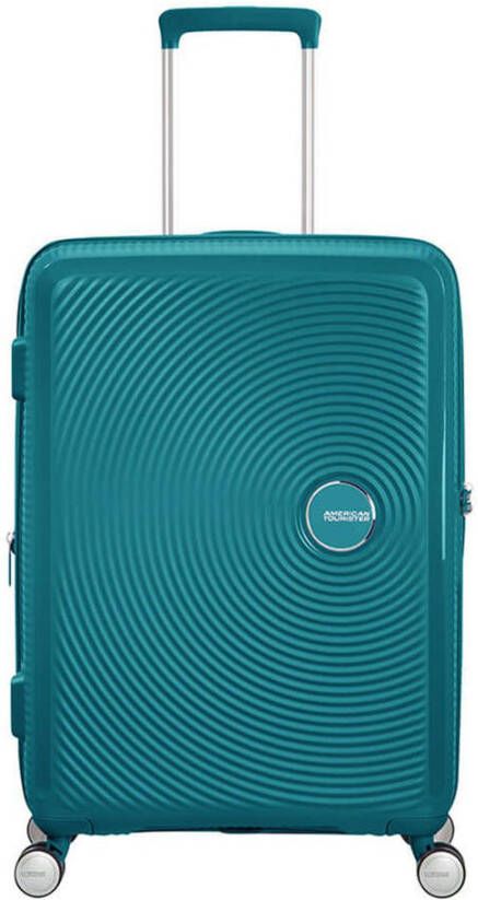 American Tourister trolley Soundbox Spinner 67 cm. Expandable donkergroen