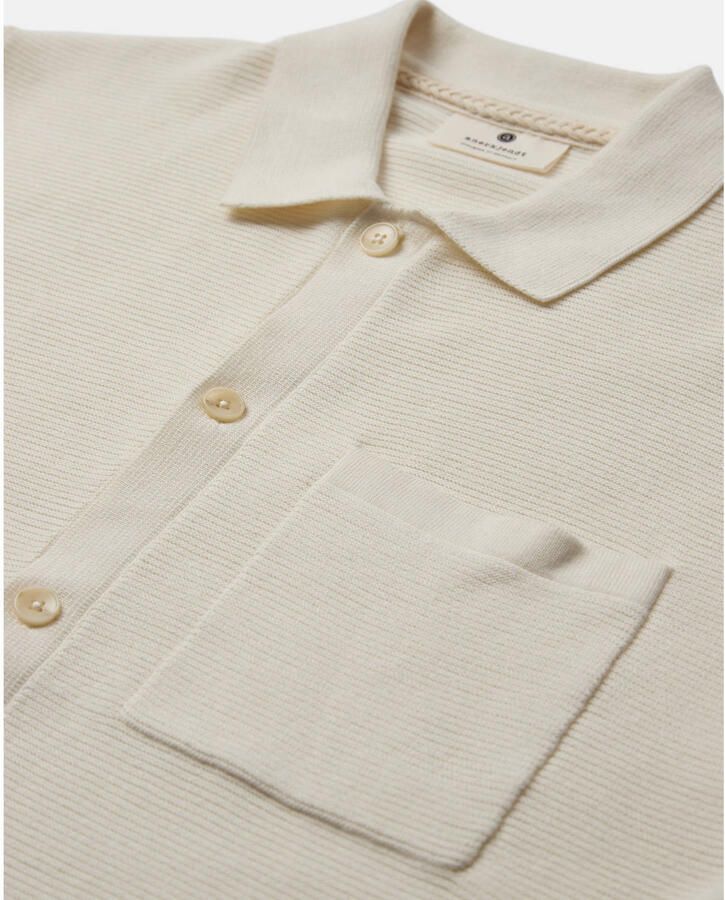 ANERKJENDT Heren Polo's & T-shirts Aksvend S s Knit Shirt Beige - Foto 5