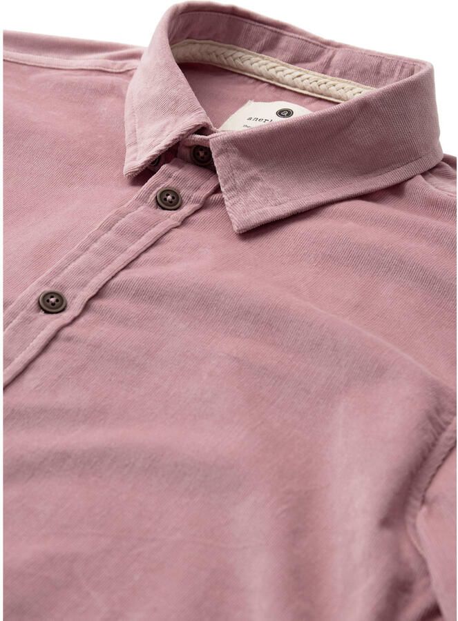 Anerkjendt corduroy regular fit overhemd roze - Foto 3