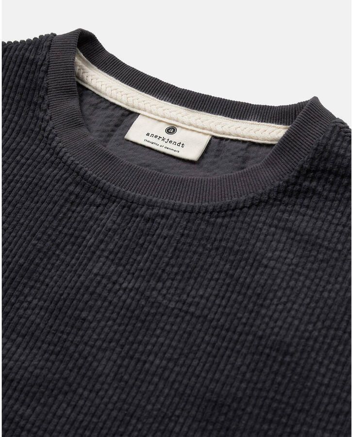 ANERKJENDT Heren Polo's & T-shirts Akvillads Corduroy Ss Tee Donkergrijs - Foto 6