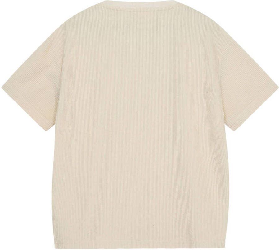 ANERKJENDT Heren Polo's & T-shirts Akvillads Corduroy S s Tee Gebroken Wit - Foto 6