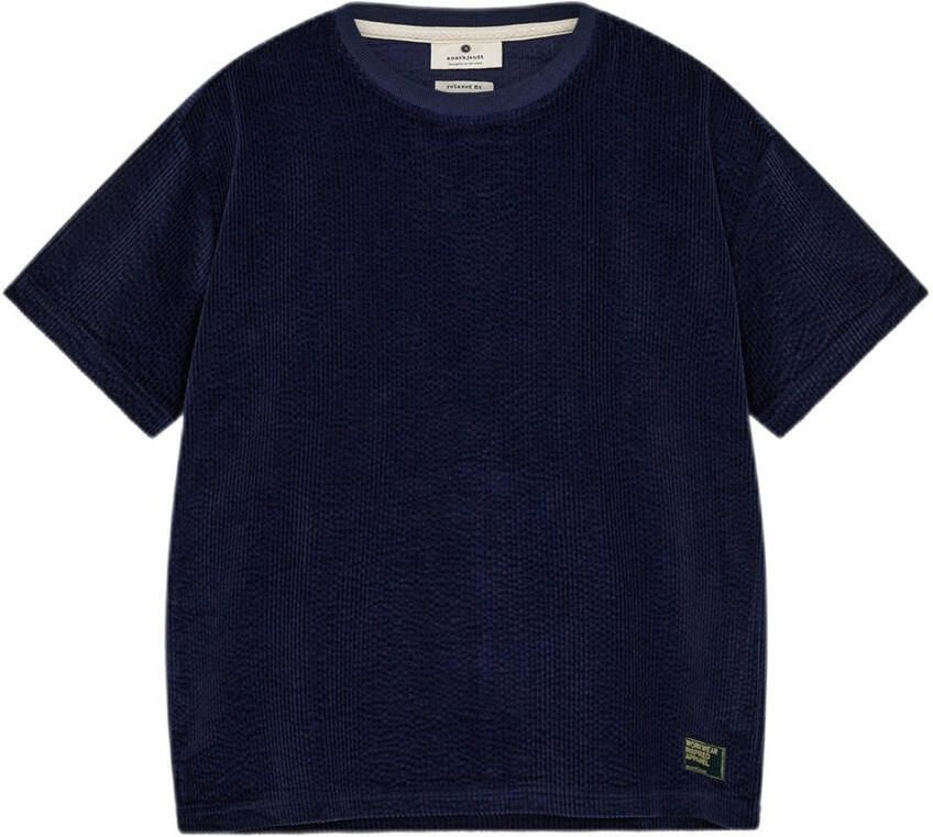 Anerkjendt Ribfluwelen T-shirt korte mouw Blue Heren