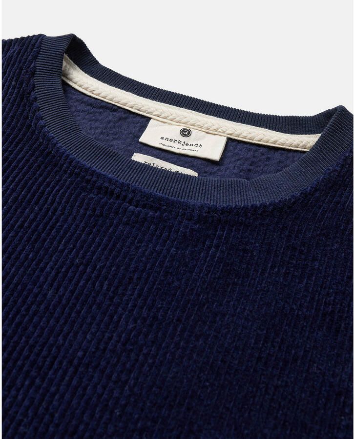 Anerkjendt Ribfluwelen T-shirt korte mouw Blue Heren - Foto 2