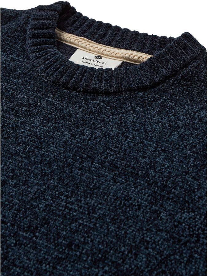 ANERKJENDT Heren Truien & Vesten Aksune Chenille Knit Donkerblauw