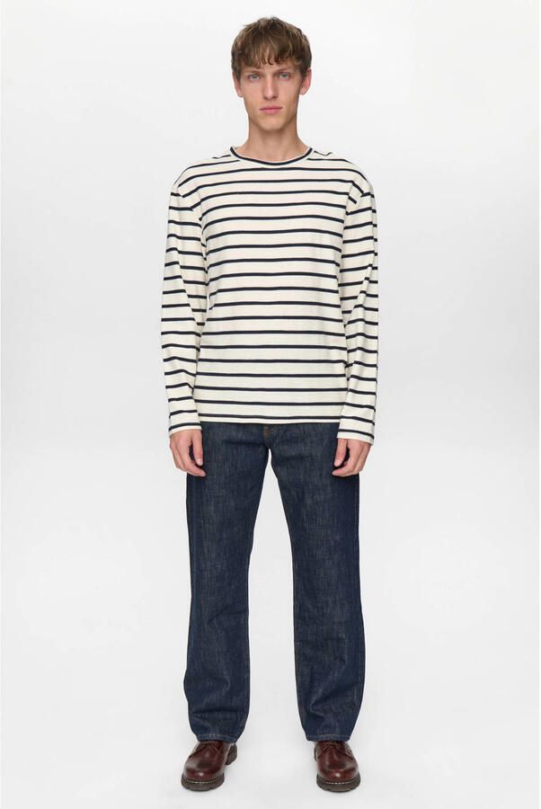 ANERKJENDT Heren Polo's & T-shirts Aksander Sweat Creme - Foto 6