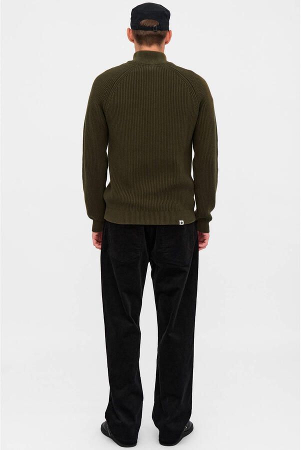 ANERKJENDT Heren Truien & Vesten Aksune Patent Half Zip Knit Donkergroen - Foto 7