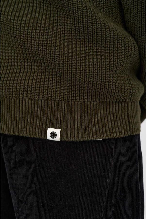 ANERKJENDT Heren Truien & Vesten Aksune Patent Half Zip Knit Donkergroen - Foto 6