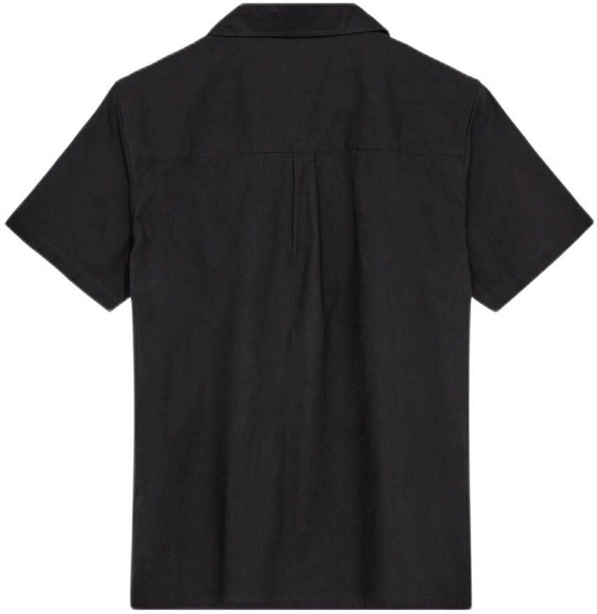 ANERKJENDT Heren Overhemden Akleo Sss Cot linen Shirt Zwart - Foto 6
