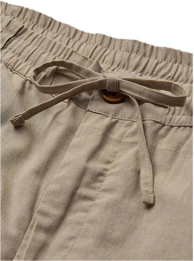 ANERKJENDT Heren Broeken Aklt James Cot linen Ela Shorts Zand - Foto 5