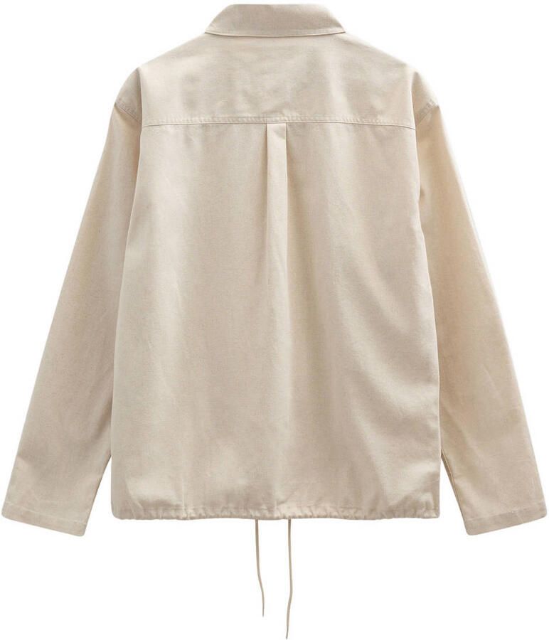 Anerkjendt overshirt met linnen beige - Foto 2