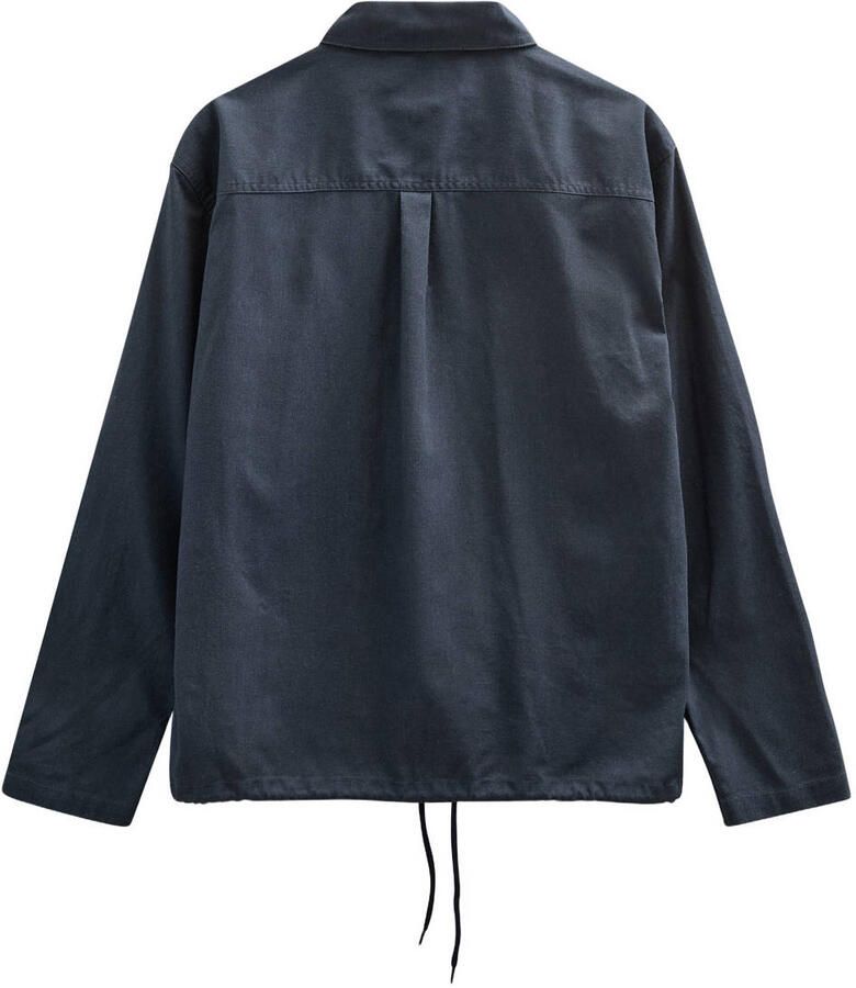 Anerkjendt overshirt met linnen donkerblauw