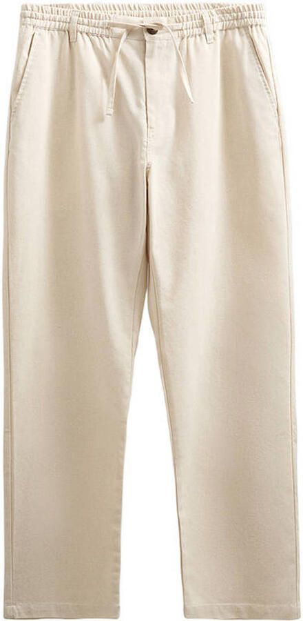 Anerkjendt regular casual broek met linnen beige