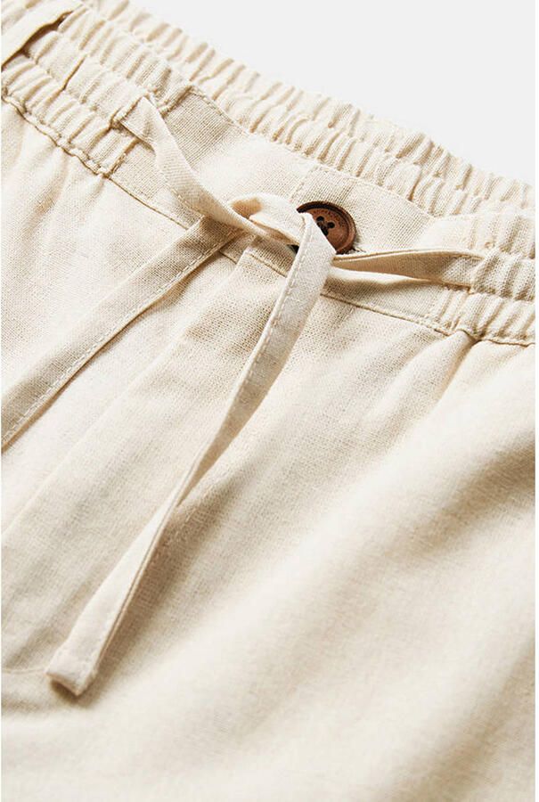 Anerkjendt regular casual broek met linnen beige - Foto 2