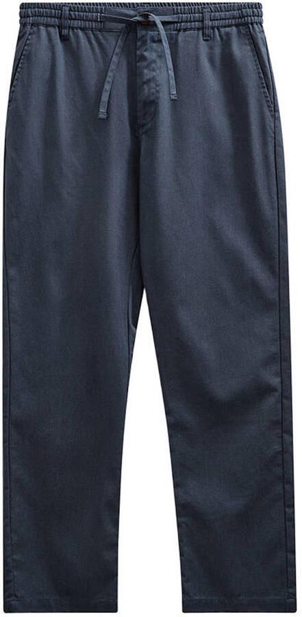 Anerkjendt regular casual broek met linnen donkerblauw