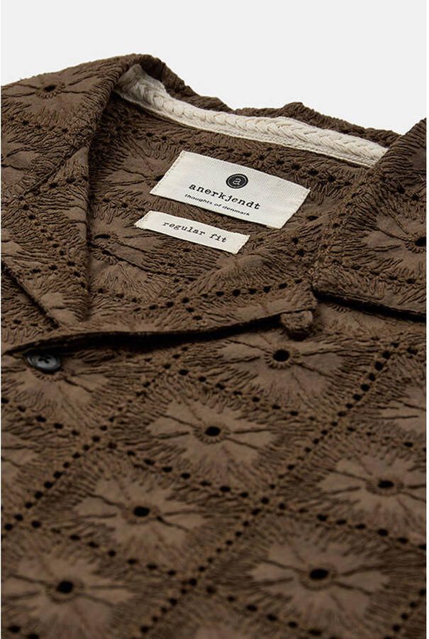 Anerkjendt regular casual overhemd bruin