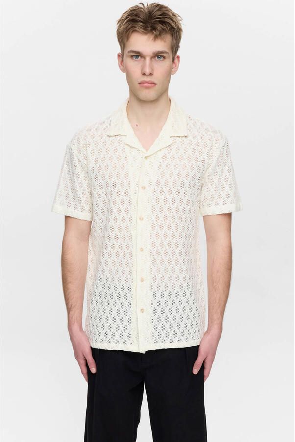 Anerkjendt regular casual overhemd ecru