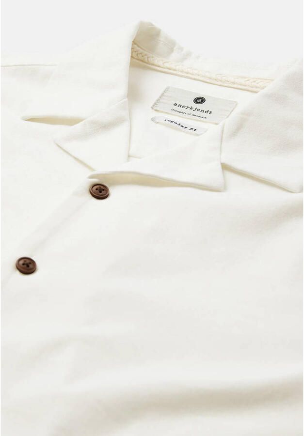 ANERKJENDT Heren Overhemden Akleo Cot-linnen-vis S s Shirt Ecru - Foto 7