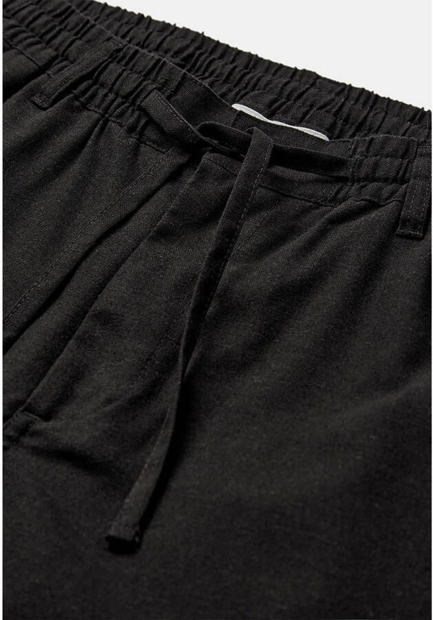 ANERKJENDT Heren Broeken Akjames Cot-linnen-vis Ss Short Zwart - Foto 5