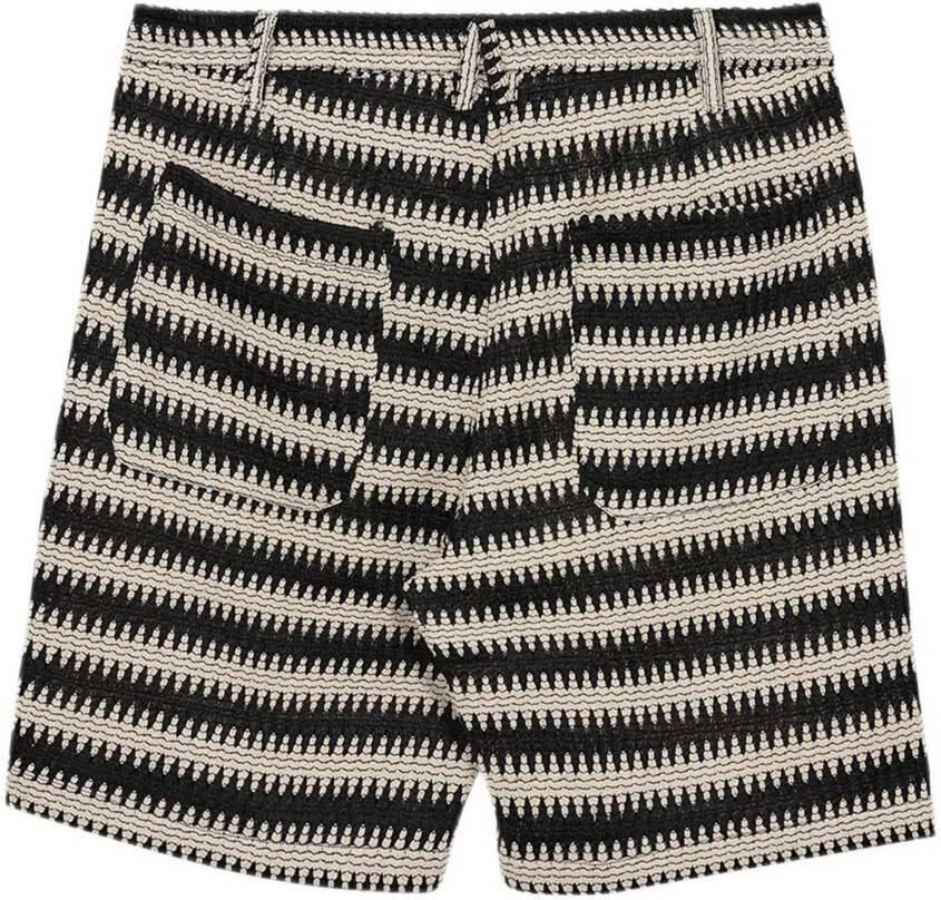 ANERKJENDT Heren Broeken Akjan Struc Stripe Shorts Ecru - Foto 5