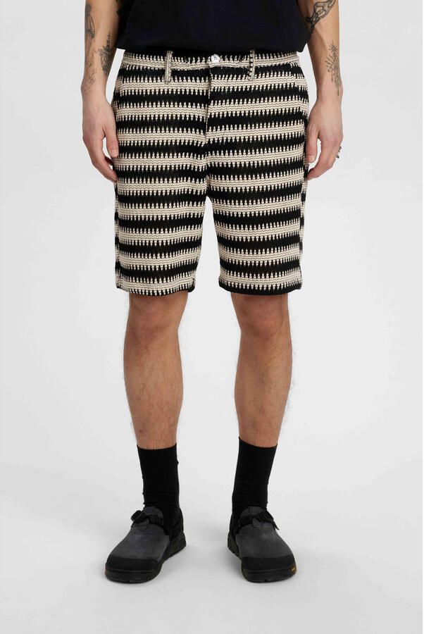 ANERKJENDT Heren Broeken Akjan Struc Stripe Shorts Ecru - Foto 6