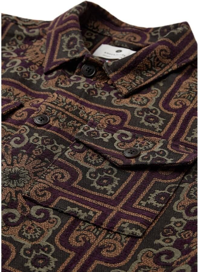 Anerkjendt regular fit jacquard overshirt met print meerkleurig - Foto 2