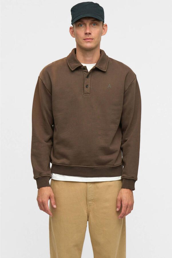 ANERKJENDT Heren Truien & Vesten Aktoni Polo Sweat Bruin