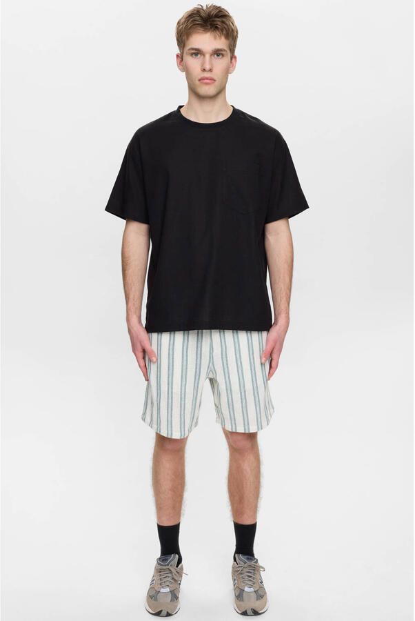 ANERKJENDT Heren Broeken Akjan Struc Stripe2 Short Ecru - Foto 6