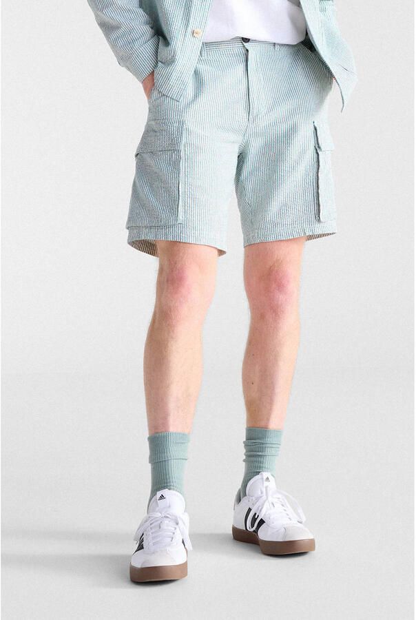 Anerkjendt regular gestreepte casual short blauw