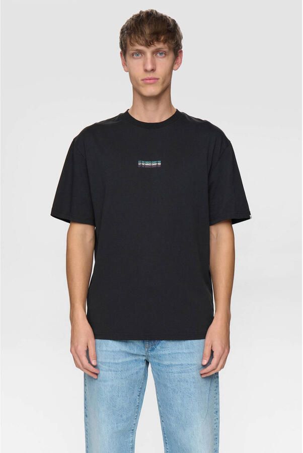 Anerkjendt regular T-shirt met backprint zwart