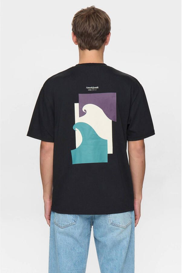 Anerkjendt regular T-shirt met backprint zwart - Foto 3