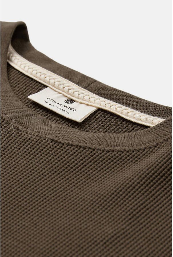 ANERKJENDT Heren Polo's & T-shirts Akkiki S s Waffle Tee Bruin - Foto 5