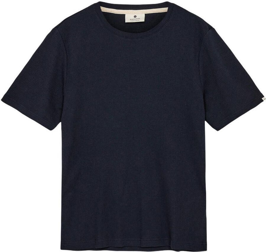 ANERKJENDT Heren Polo's & T-shirts Akkiki S s Waffle Tee Donkerblauw - Foto 5