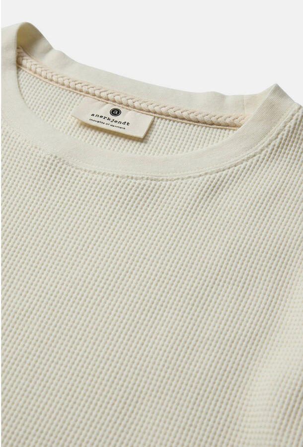 ANERKJENDT Heren Polo's & T-shirts Akkiki S s Waffle Tee Ecru - Foto 7