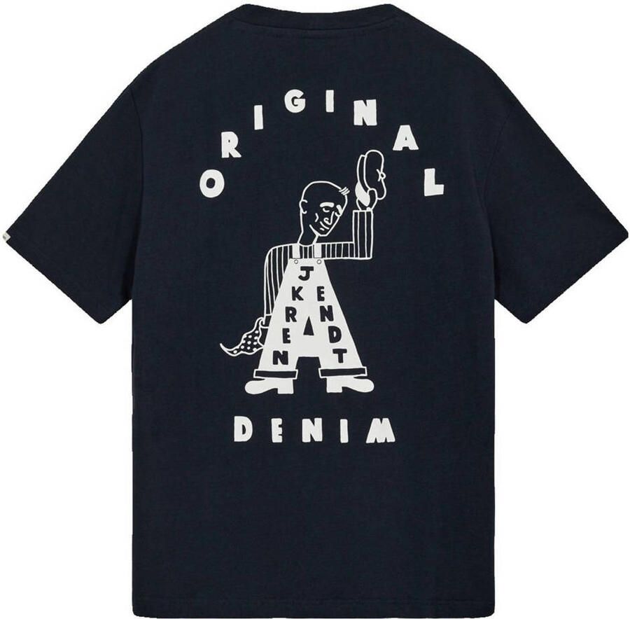 Anerkjendt relaxed T-shirt met backprint donkerblauw - Foto 2