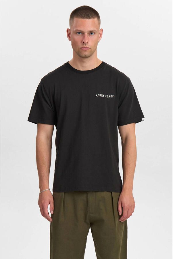 Anerkjendt relaxed T-shirt met backprint zwart