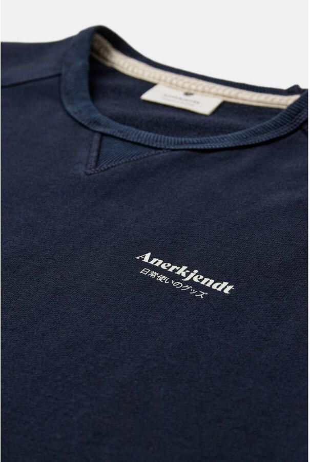 ANERKJENDT Heren Truien & Vesten Aktin Japanese Sweat Donkerblauw - Foto 5