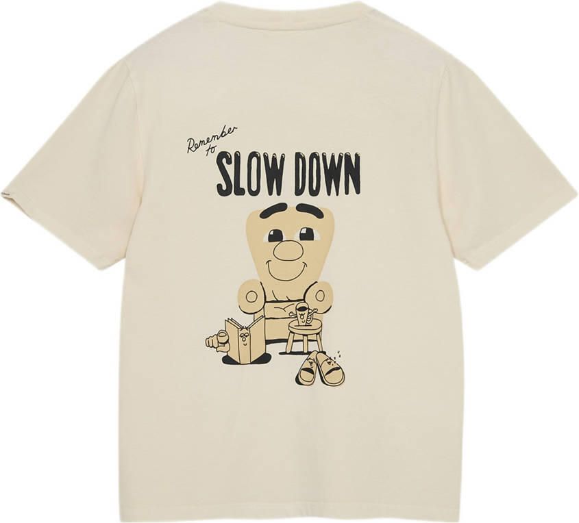 ANERKJENDT Heren Polo's & T-shirts Akkiki Enduring Ss Tee Gebroken Wit - Foto 6