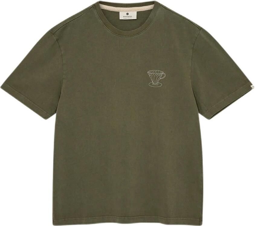 ANERKJENDT Heren Polo's & T-shirts Akkikki Monday Slow Tee Groen - Foto 3