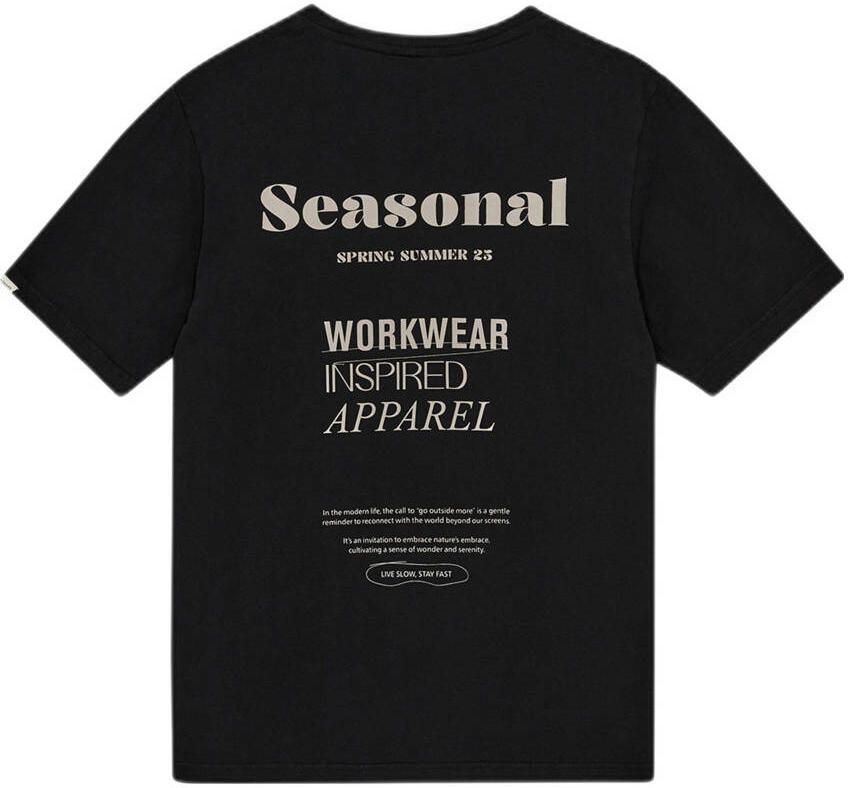 ANERKJENDT Heren Polo's & T-shirts Akkikki Seasonal Tee Zwart - Foto 6